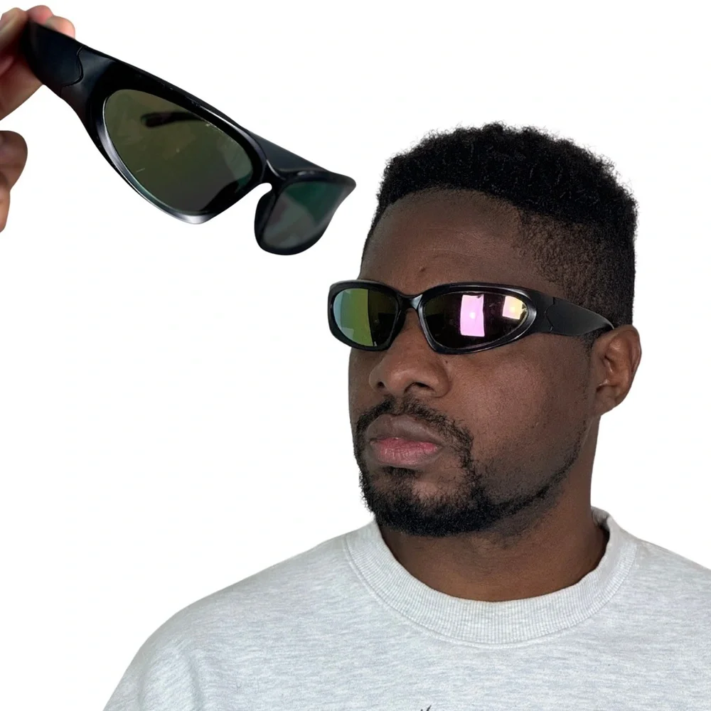 Black Wraparound Sunglasses